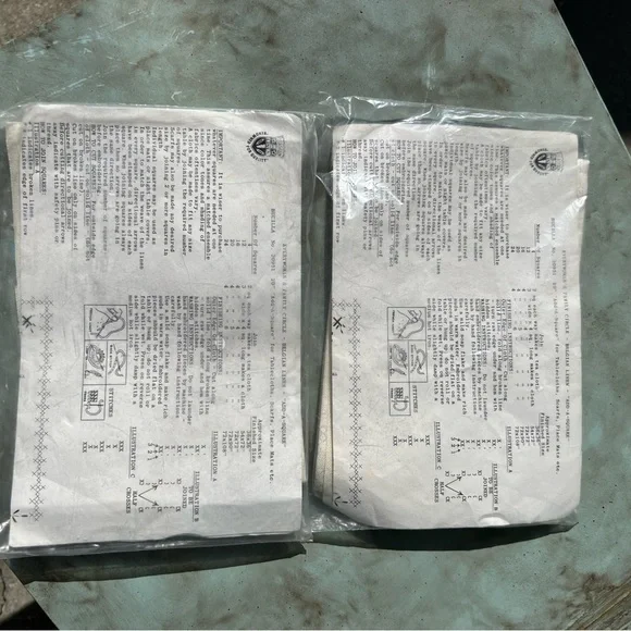 2 Vintage Every women's Family Circle - Belgian Linen "Add-A-Square" embroidery - Picture 1 of 5